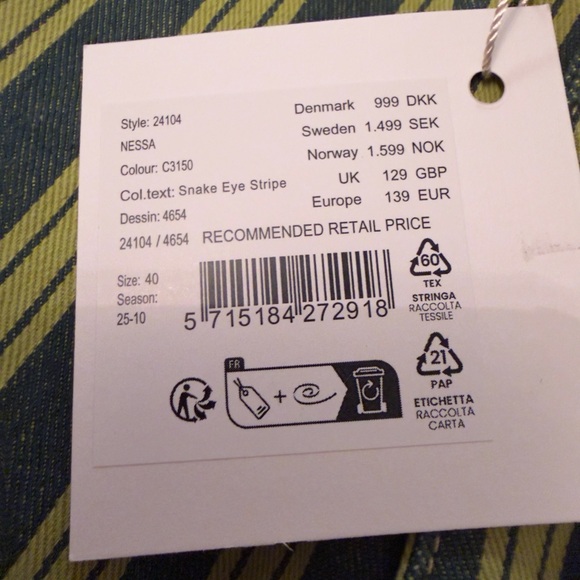 Baum und Pferdgarten Nessa Shorts - Snake Eye Stripe (40EU/14US) NWT - Picture 10 of 12